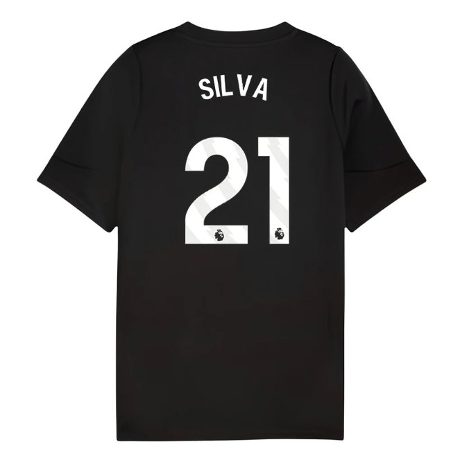 2025-2026 Man City Training Jersey (Black) - Kids (Silva 21) — Shop Now