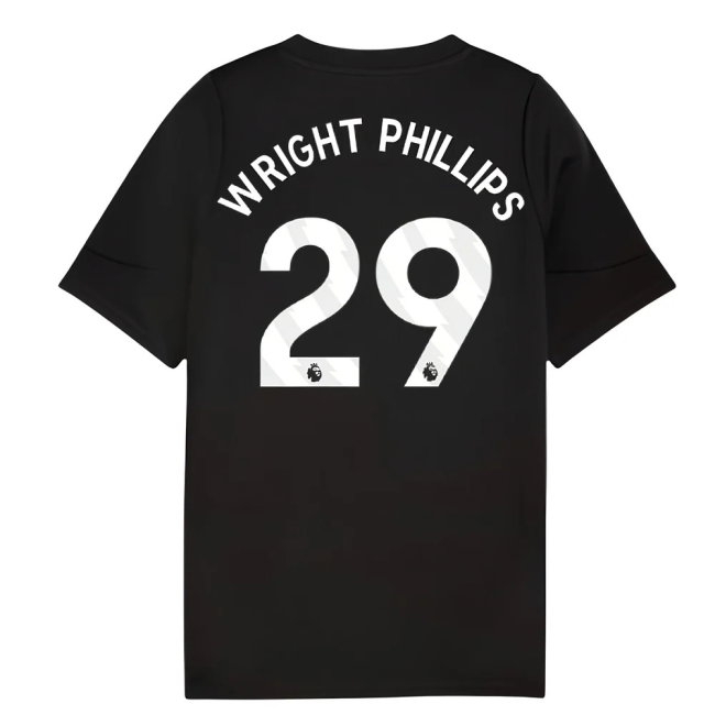 2025-2026 Man City Training Jersey (Black) - Kids (Wright Phillips 29) — Shop Now