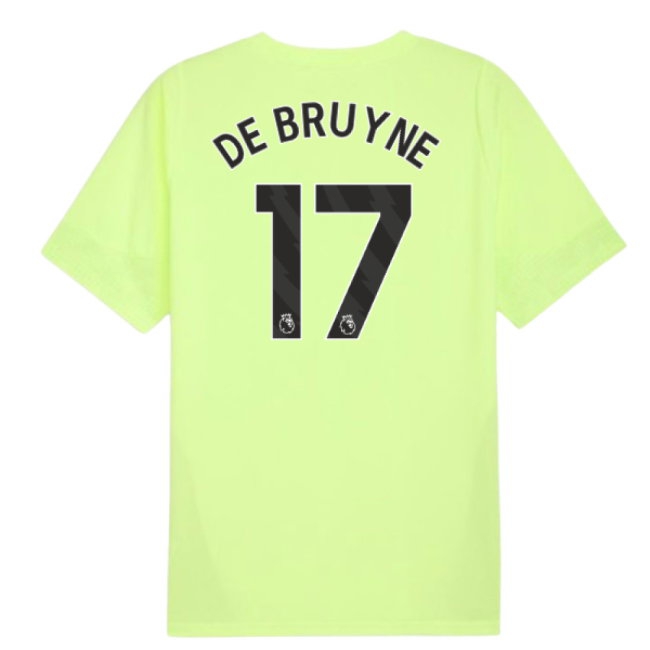 2025-2026 Man City Training Jersey (Fizzy Apple) (De Bruyne 17) — Buy Now