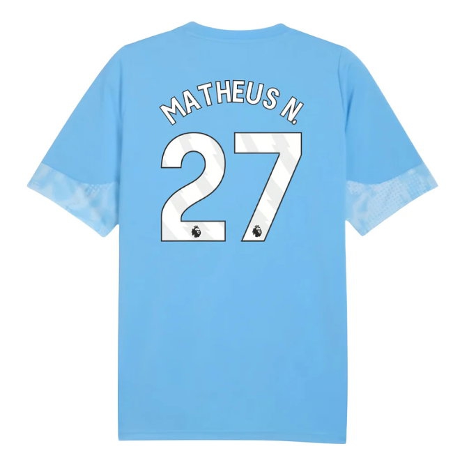 2025-2026 Man City Training Jersey (Light Blue) (Matheus N. 27) — Shop Online