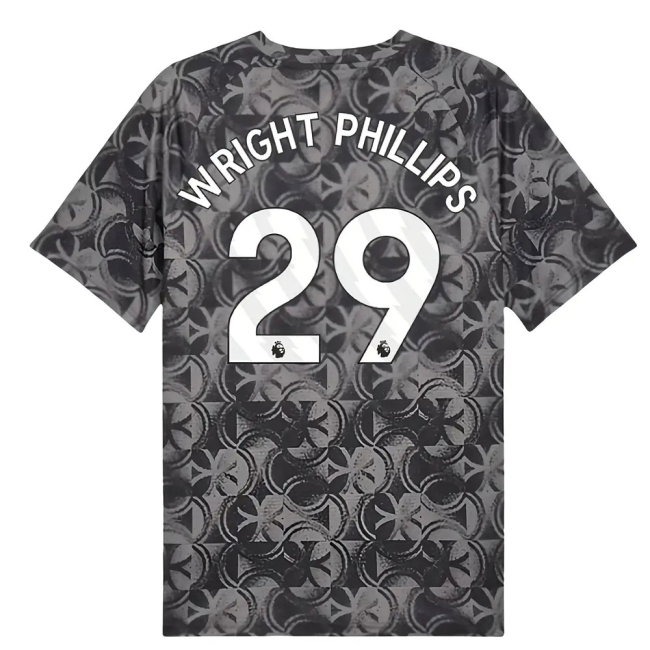 2025-2026 Man City Warm Up Jersey (Black) (Wright Phillips 29) — Shop Now
