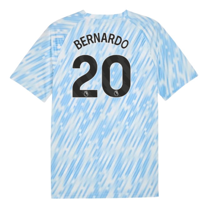 2025-2026 Man City Warm Up Jersey (Silver Sky) (Bernardo 20) — Buy Online