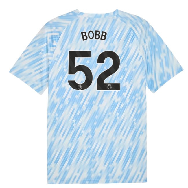 2025-2026 Man City Warm Up Jersey (Silver Sky) (Bobb 52) — Shop Now
