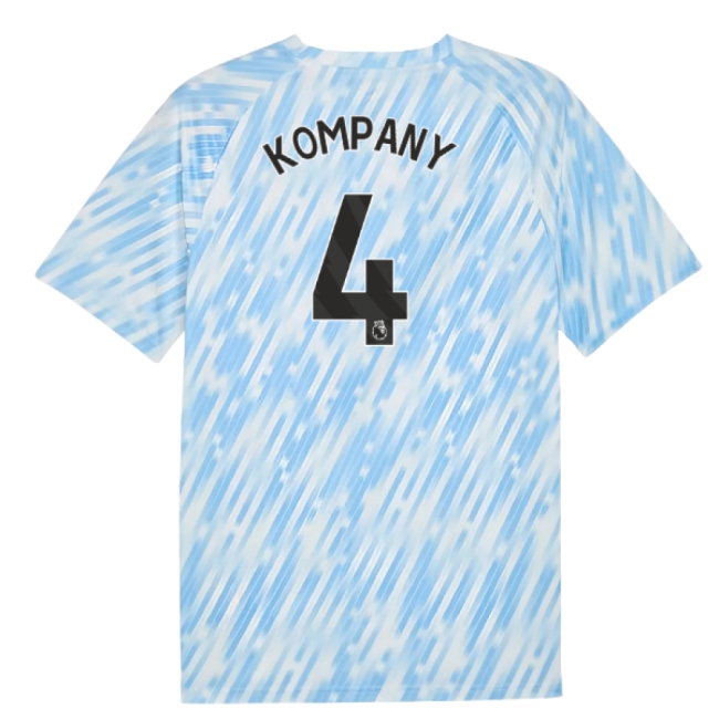 2025-2026 Man City Warm Up Jersey (Silver Sky) (Kompany 4) — Buy Now