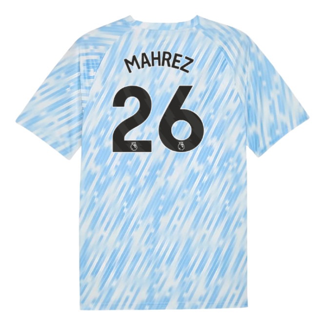 2025-2026 Man City Warm Up Jersey (Silver Sky) (Mahrez 26) — Shop Online