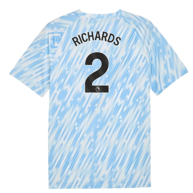 2025-2026 Man City Warm Up Jersey (Silver Sky) (Richards 2) — Shop Online