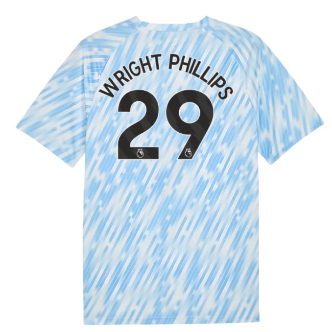 2025-2026 Man City Warm Up Jersey (Silver Sky) (Wright Phillips 29) — Buy Online