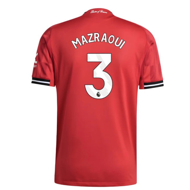 2025-2026 Man Utd Player Version Home Shirt (Mazraoui 3) — Shop Online