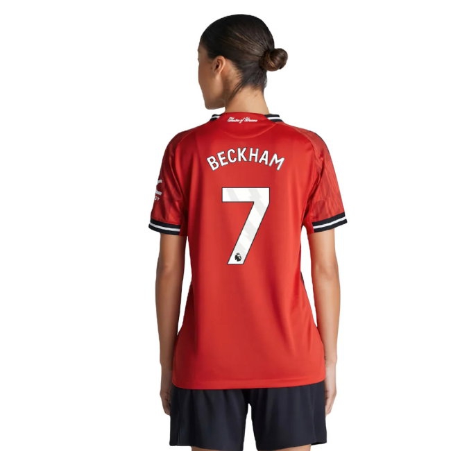 2025-2026 Man Utd Player Version Home Shirt (Womens) (Beckham 7) — Shop Online