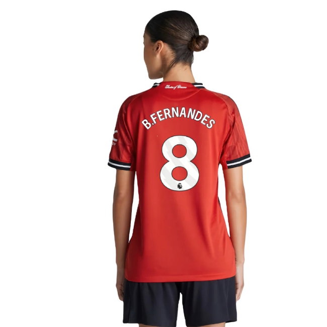 2025-2026 Man Utd Player Version Home Shirt (Womens) (B.Fernandes 8) — Buy Online
