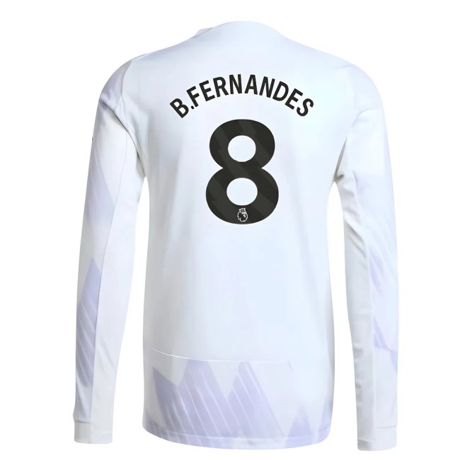 2025-2026 Man Utd Player Version Long Sleeve Away Shirt (B.Fernandes 8) — Buy Now