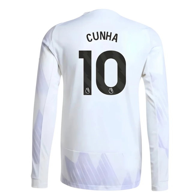 2025-2026 Man Utd Player Version Long Sleeve Away Shirt (Cunha 10) — Buy Now