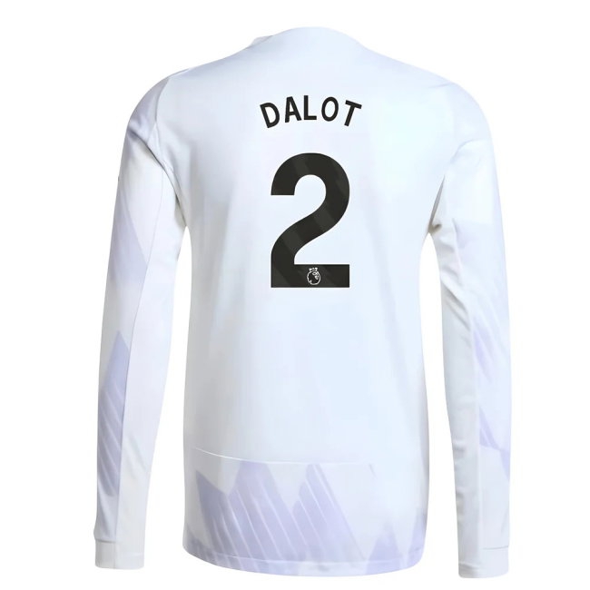 2025-2026 Man Utd Player Version Long Sleeve Away Shirt (Dalot 2) — Buy Online