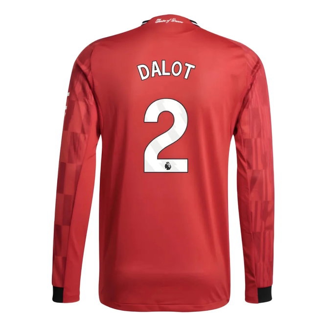 2025-2026 Man Utd Player Version Long Sleeve Home Shirt (Dalot 2) — Buy Now