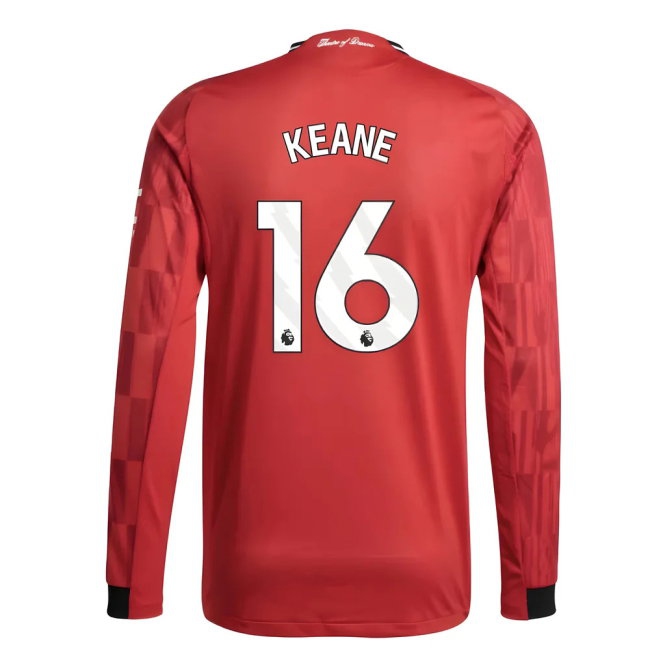 2025-2026 Man Utd Player Version Long Sleeve Home Shirt (Keane 16) — Buy Online