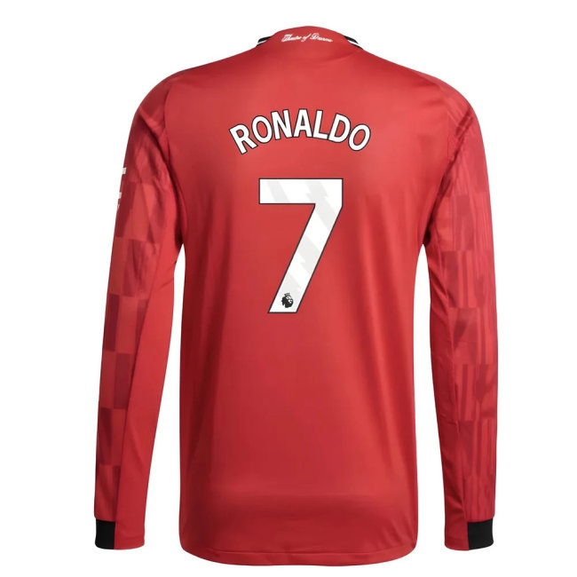 2025-2026 Man Utd Player Version Long Sleeve Home Shirt (Ronaldo 7) — Shop Online