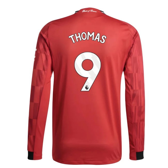 2025-2026 Man Utd Player Version Long Sleeve Home Shirt (Thomas 9) — Shop Online