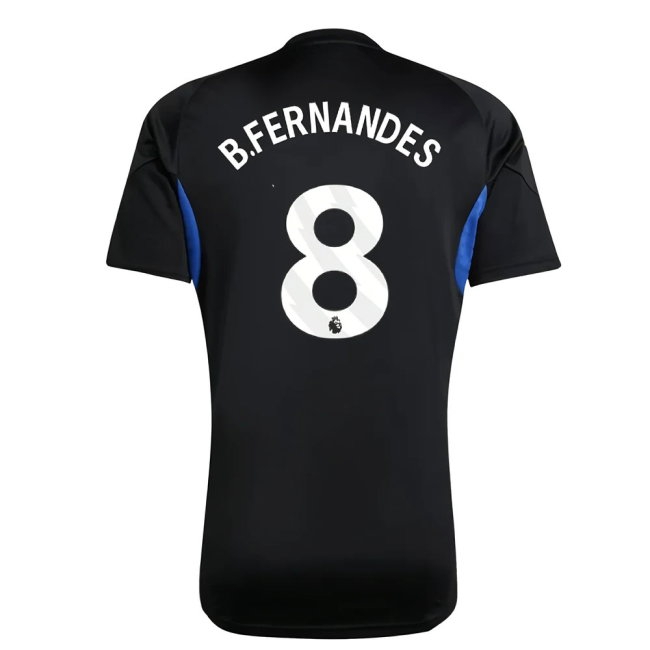 2025-2026 Man Utd EU Training Jersey (Black) (B.Fernandes 8) — Shop Online