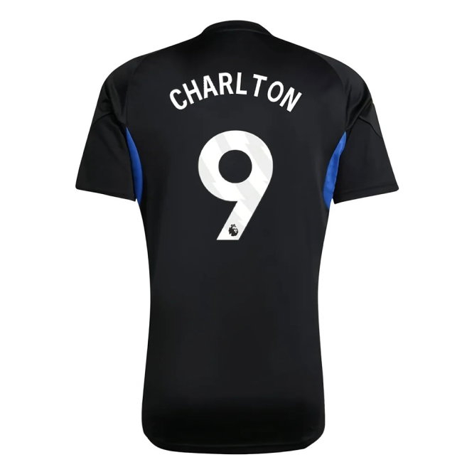 2025-2026 Man Utd EU Training Jersey (Black) (Charlton 9) — Buy Now