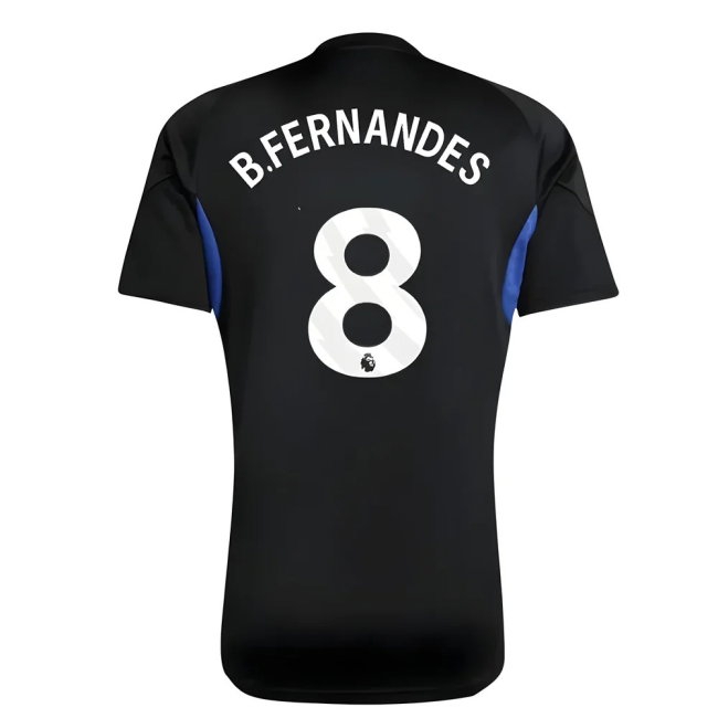 2025-2026 Man Utd EU Training Jersey (Black) - Kids (B.Fernandes 8) — Shop Now
