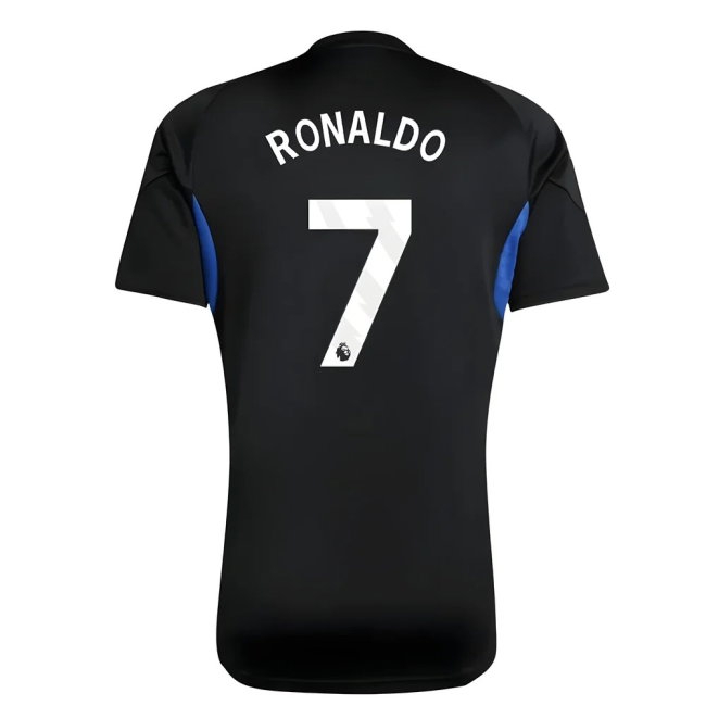 2025-2026 Man Utd EU Training Jersey (Black) (Ronaldo 7) — Buy Now