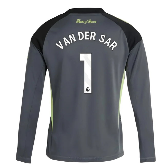 2025-2026 Man Utd Home Goalkeeper Shirt (Grey) - Kids (Van Der Sar 1) — Buy Now