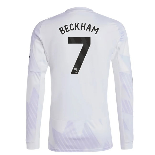 2025-2026 Man Utd Long Sleeve Away Shirt (Beckham 7) — Shop Now