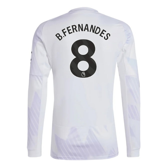 2025-2026 Man Utd Long Sleeve Away Shirt (B.Fernandes 8) — Shop Online