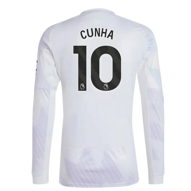 2025-2026 Man Utd Long Sleeve Away Shirt (Cunha 10) — Shop Online