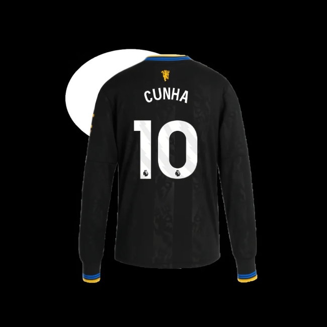 2025-2026 Man Utd Long Sleeve Third Shirt (Kids) (Cunha 10) — Shop Now