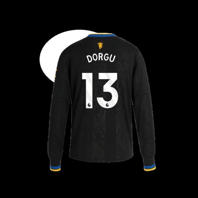2025-2026 Man Utd Long Sleeve Third Shirt (Kids) (Dorgu 13) — Buy Now