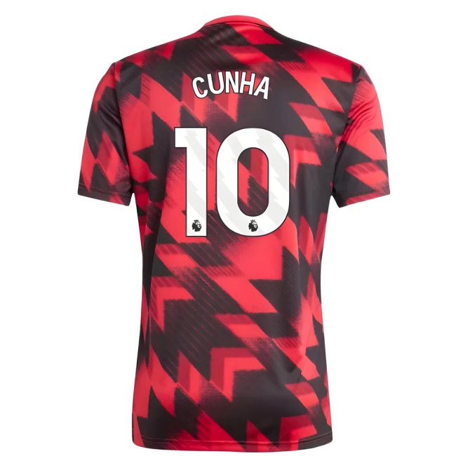 2025-2026 Man Utd Pre-Match Shirt (Red) (Cunha 10) — Buy Now
