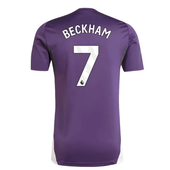 2025-2026 Man Utd Training Jersey (Aurora Plum) (Beckham 7) — Buy Online