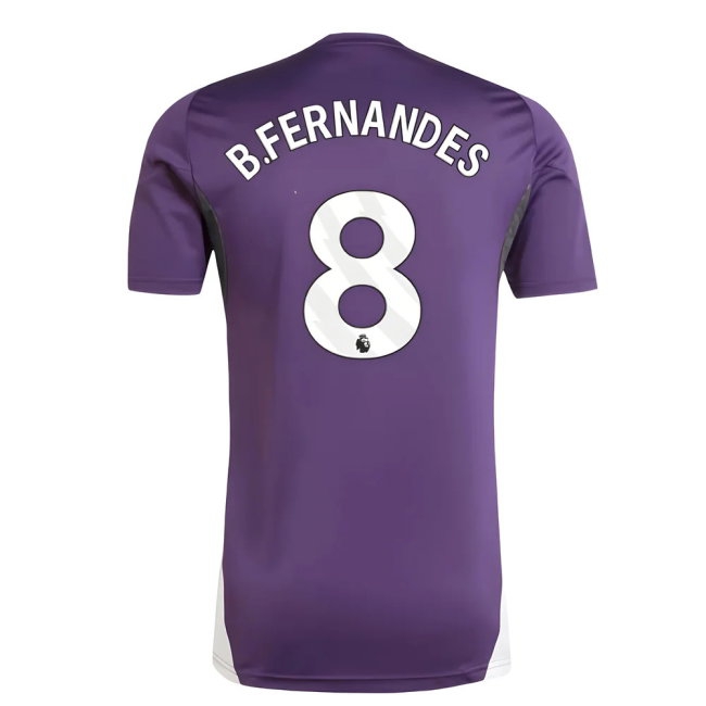 2025-2026 Man Utd Training Jersey (Aurora Plum) (B.Fernandes 8) — Shop Now
