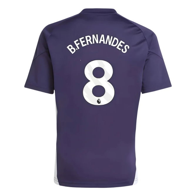 2025-2026 Man Utd Training Jersey (Aurora Plum) - Kids (B.Fernandes 8) — Buy Online