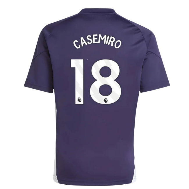 2025-2026 Man Utd Training Jersey (Aurora Plum) - Kids (Casemiro 18) — Buy Now