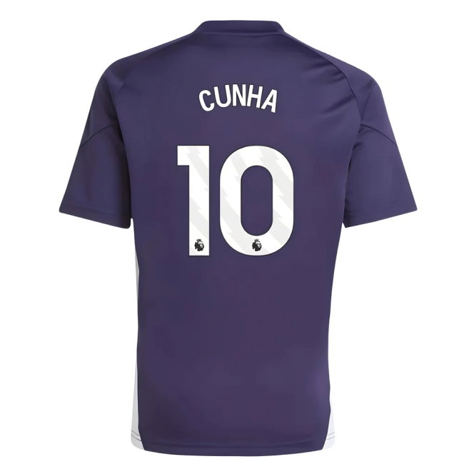 2025-2026 Man Utd Training Jersey (Aurora Plum) - Kids (Cunha 10) — Shop Online