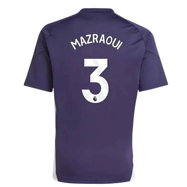 2025-2026 Man Utd Training Jersey (Aurora Plum) - Kids (Mazraoui 3) — Buy Now