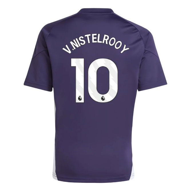 2025-2026 Man Utd Training Jersey (Aurora Plum) - Kids (V.Nistelrooy 10) — Buy Now