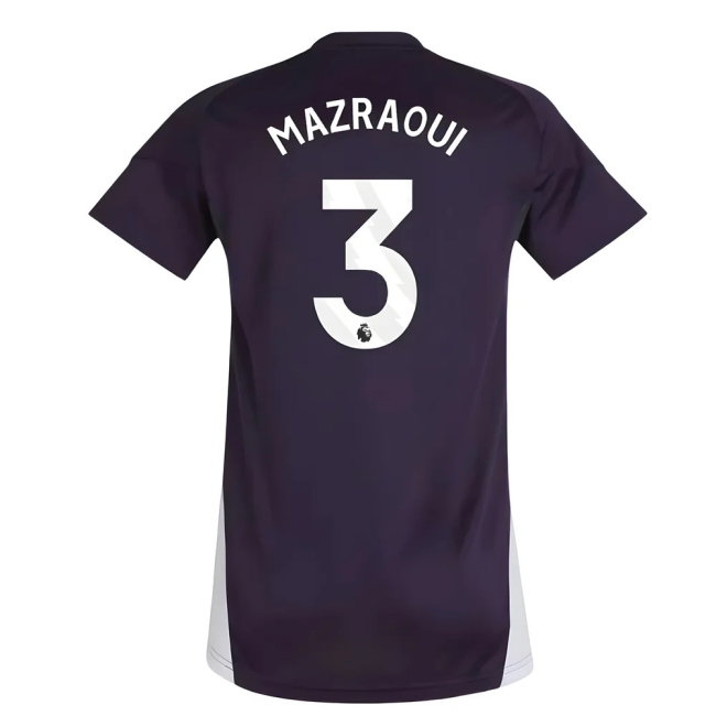 2025-2026 Man Utd Training Jersey (Aurora Plum) - Womens (Mazraoui 3) — Shop Online