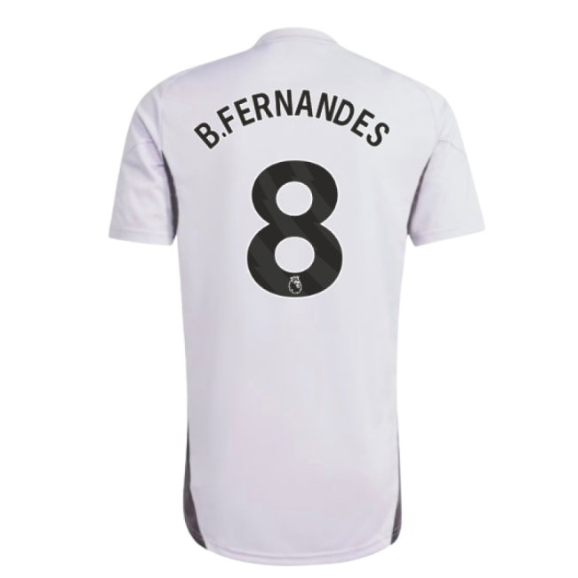 2025-2026 Man Utd Training Jersey (Purple Tint) (B.Fernandes 8) — Buy Online