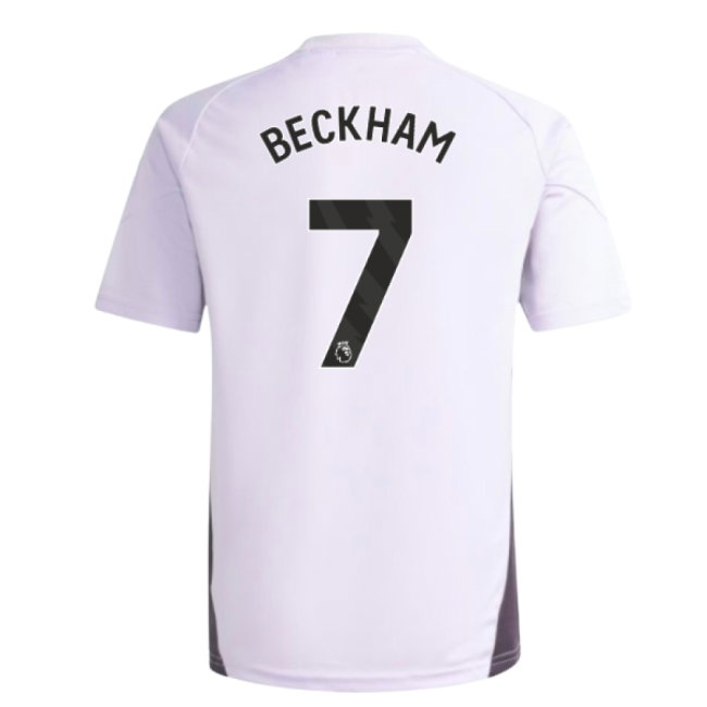 2025-2026 Man Utd Training Jersey (Purple Tint) - Kids (Beckham 7) — Shop Now