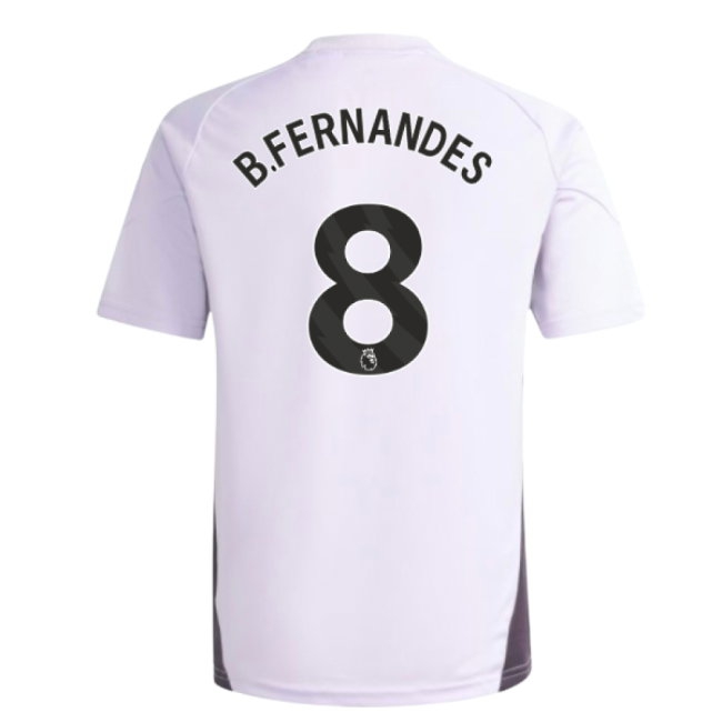 2025-2026 Man Utd Training Jersey (Purple Tint) - Kids (B.Fernandes 8) — Buy Now