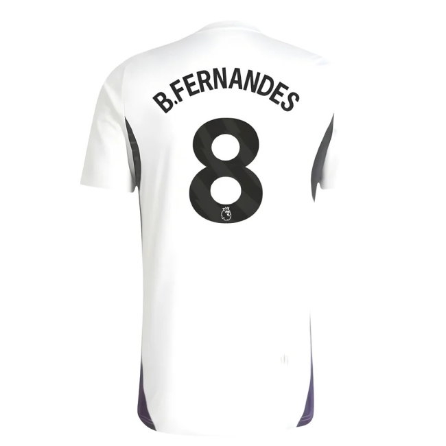 2025-2026 Man Utd Training Jersey (White) (B.Fernandes 8) — Shop Now