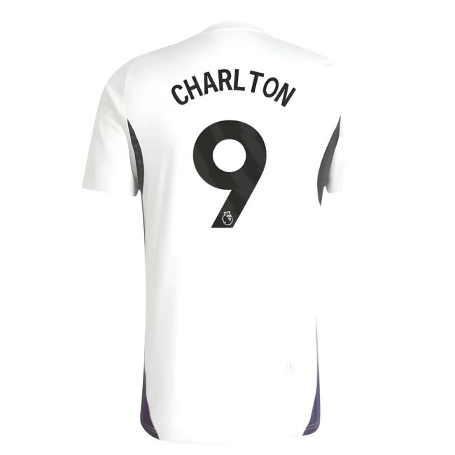 2025-2026 Man Utd Training Jersey (White) (Charlton 9) — Shop Now