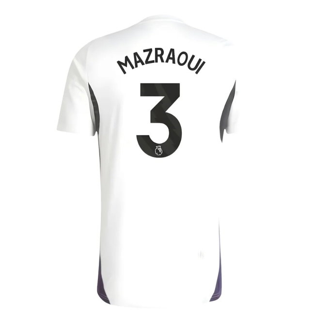 2025-2026 Man Utd Training Jersey (White) (Mazraoui 3) — Shop Now