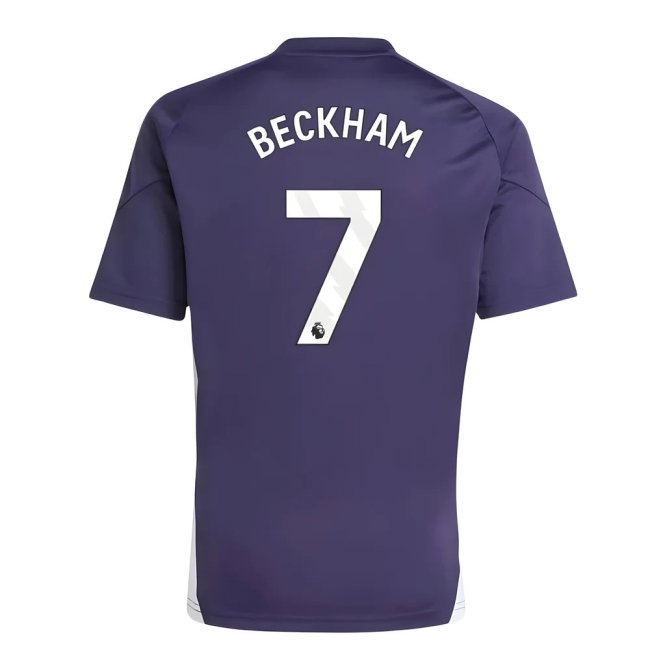 2025-2026 Man Utd Training Tee (Aurora Plum) (Beckham 7) — Buy Online