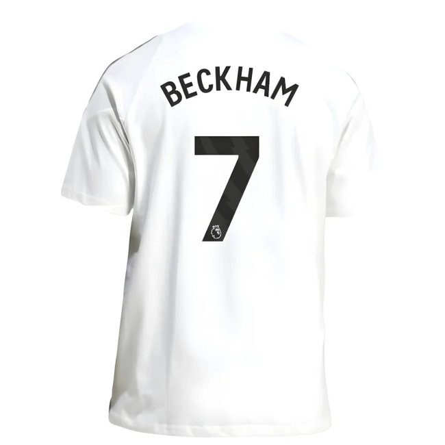 2025-2026 Man Utd Training Tee (White) (Beckham 7) — Buy Now