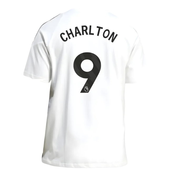 2025-2026 Man Utd Training Tee (White) (Charlton 9) — Shop Now