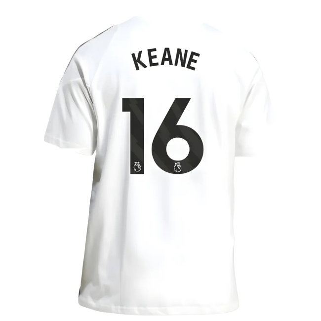 2025-2026 Man Utd Training Tee (White) (Keane 16) — Shop Online